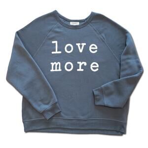 Soft Comfy Dark Gray “Love More” Crewneck Sweatshirt - Trendy Positive Vibes